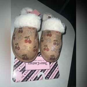 Juicy Couture Blinged out Cherry slippers